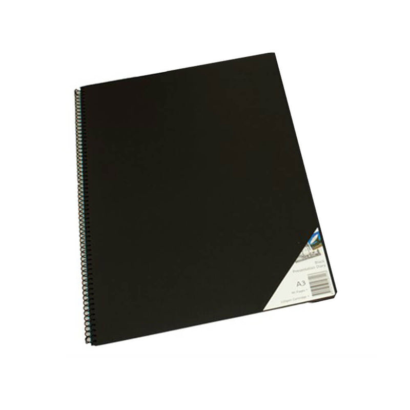 Quill Spiral Visual Art Diary Black Paper (45 blader)