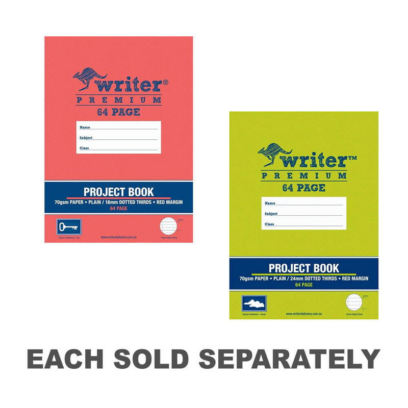 Writer Premium Plain & Dotted Project Book (64 Pages)