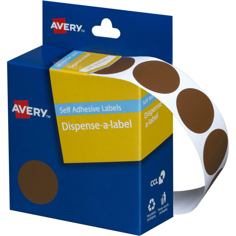Avery selvklebende prikketiketter 24mm (500 pcs)
