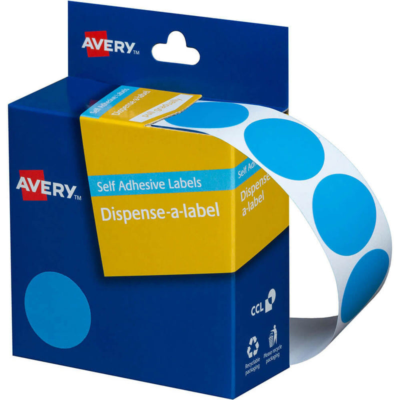 Avery selvklebende dotetiketter 14mm (1050pcs)