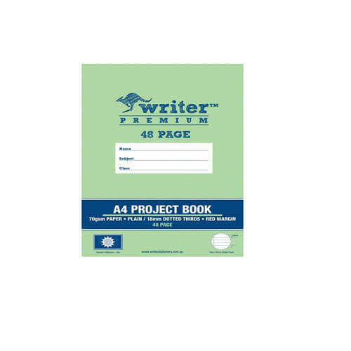 Writer Premium Plain & Dotted Project Book (48 Pages)