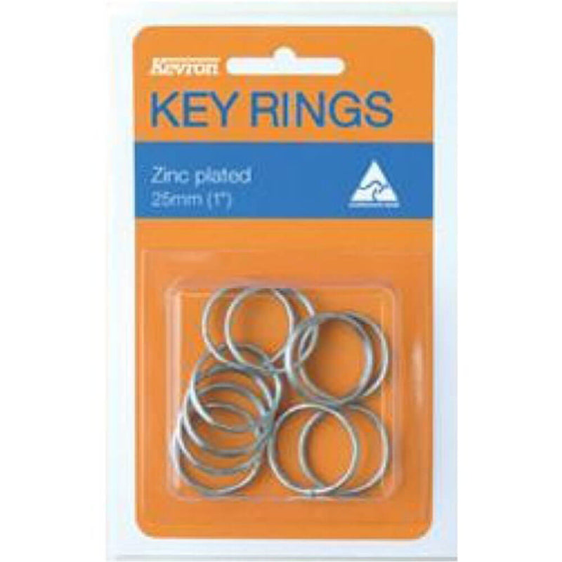 Kevron Key Rings 10pk (sinkbelagt)