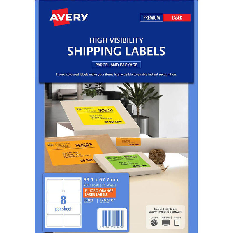 Avery High Synsity Shipping Labels