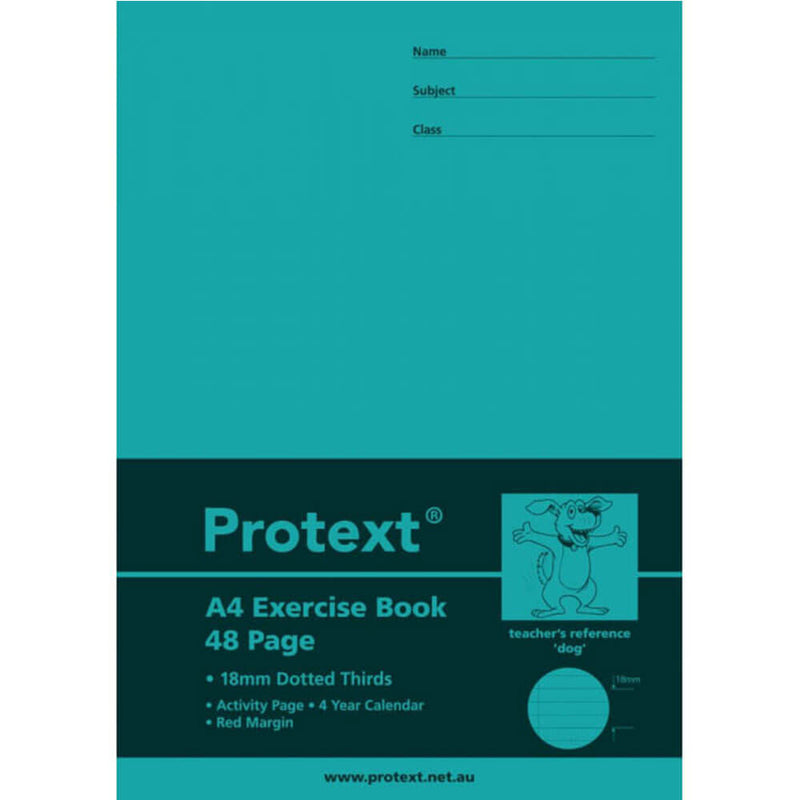 Protext treningsbok 48 sider med stiplet linje (A4)