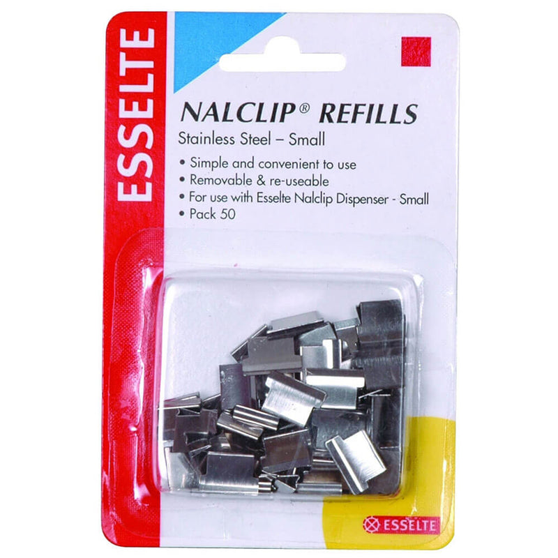 Esselte rustfritt stål Nalclip Refills