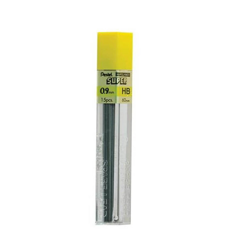 Pentel Hi-Polymer bly påfylling 0,9 mm (boks med 12)