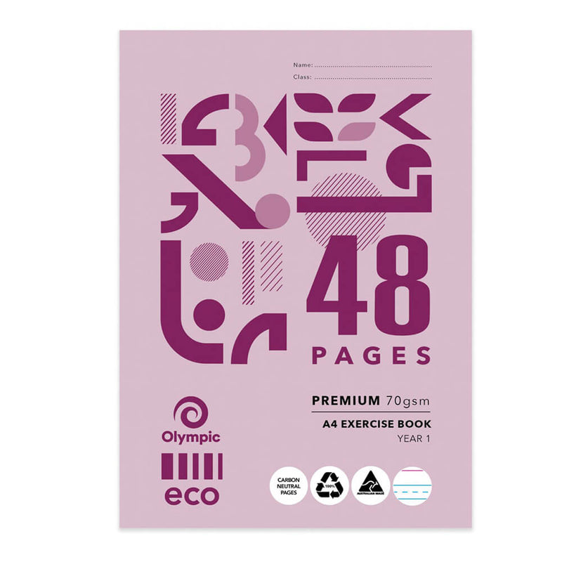 Olympic A4 Eco-Recycled 48-siders treningsbok 20pk