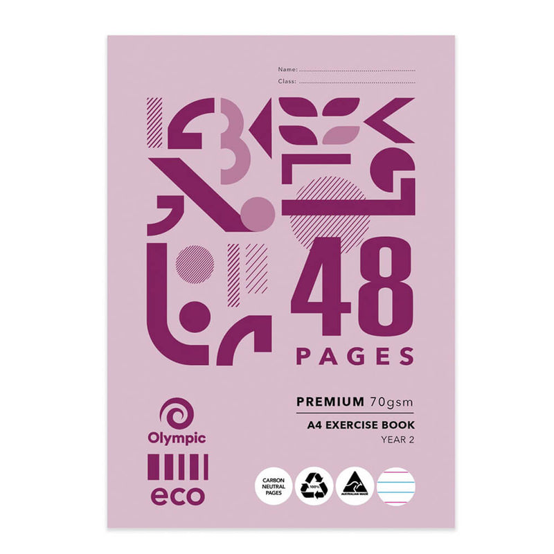 Olympic A4 Eco-Recycled 48-siders treningsbok 20pk