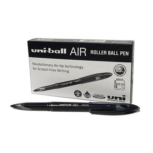 Uni Air Liquid Ink Micro Rollerball Pen 0.5mm 12pcs