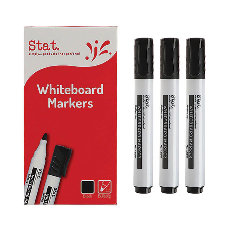 Stat 2.0mm Bullet Nib Whiteboard Marker (boks med 12)