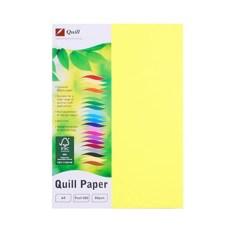 Quill A4 farget kopipapir 500pk (80 gsm)